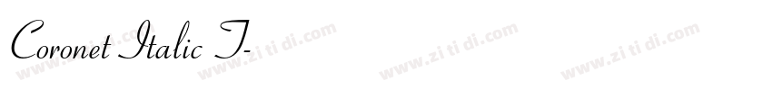 Coronet Italic T字体转换